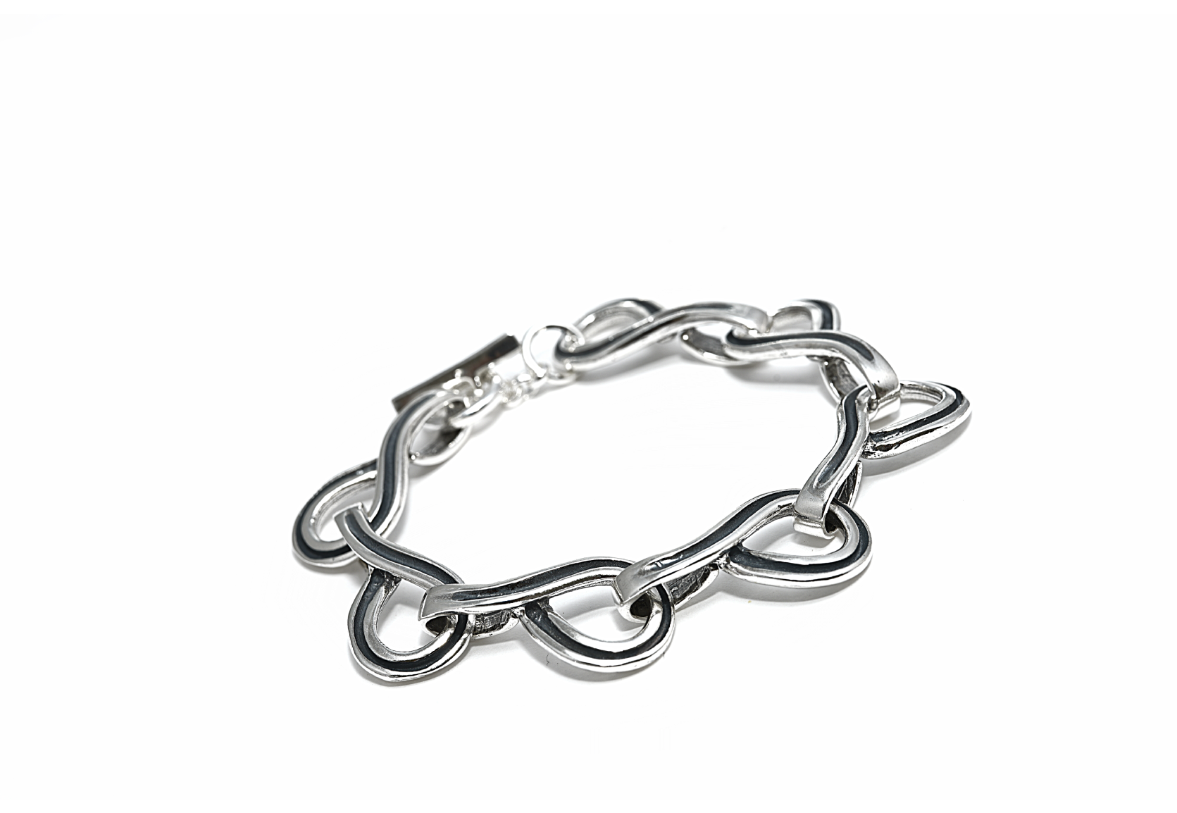 zilveren armband serie loop